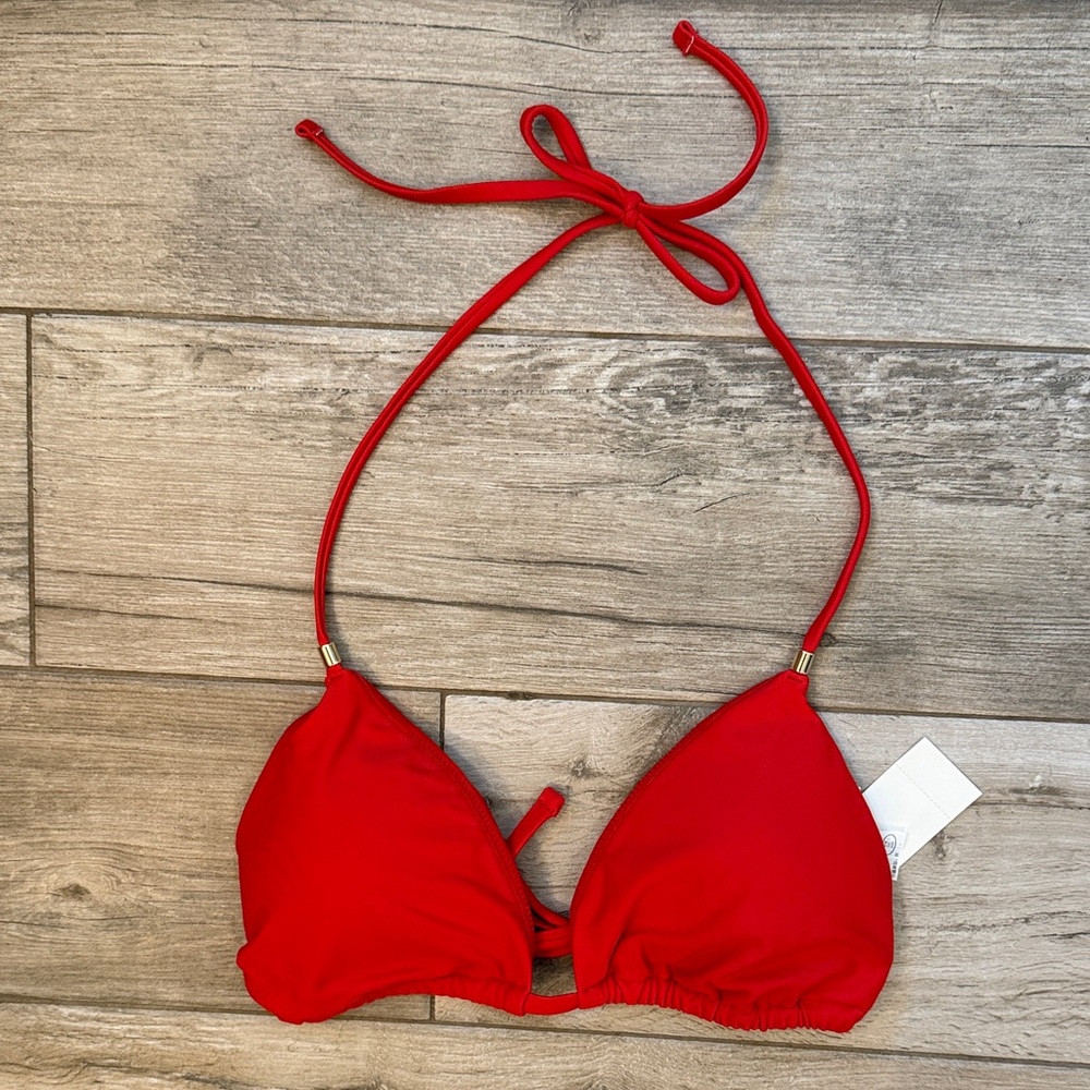 NWT Abercrombie & Fitch Red Triangle Bikini Top